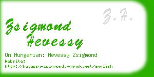 zsigmond hevessy business card